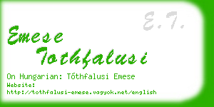 emese tothfalusi business card